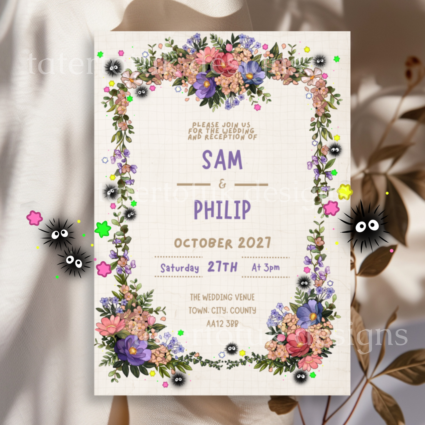 Soot Gremlin Stationery - Editable Canva Template