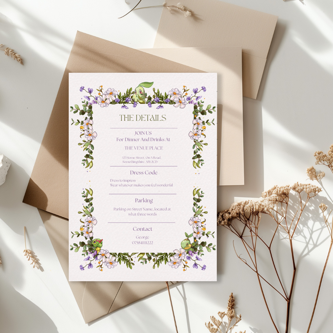 Pkmn Anniversary Invites - Editable Canva Template