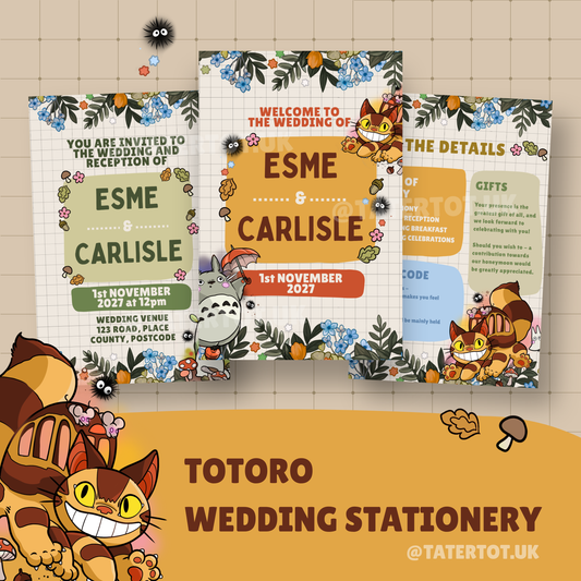 Anime Wedding Stationery - Editable Canva Template
