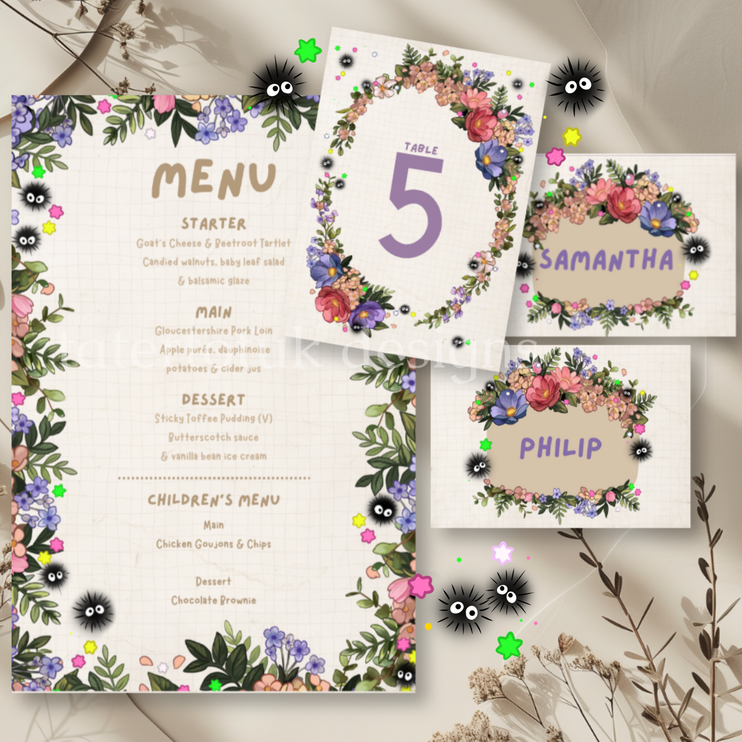 Soot Gremlin Stationery - Editable Canva Template