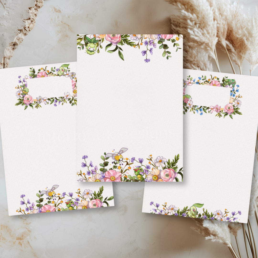 Pkmn 11 Printable Paper Designs -  Digital Download