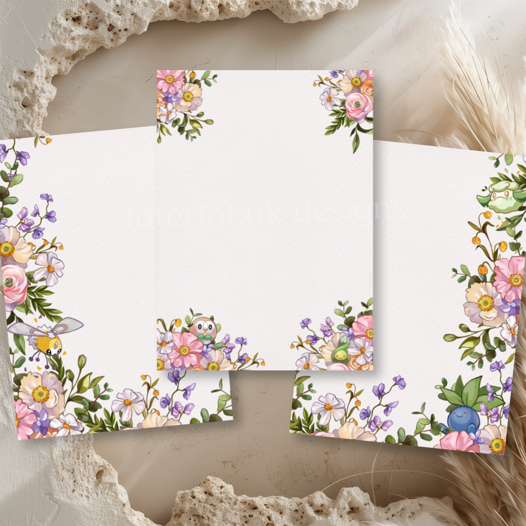 Pkmn 11 Printable Paper Designs -  Digital Download