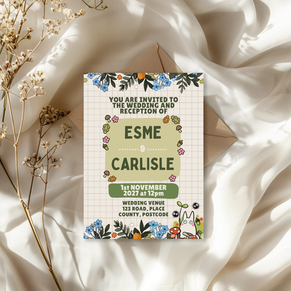 Anime Wedding Stationery - Editable Canva Template