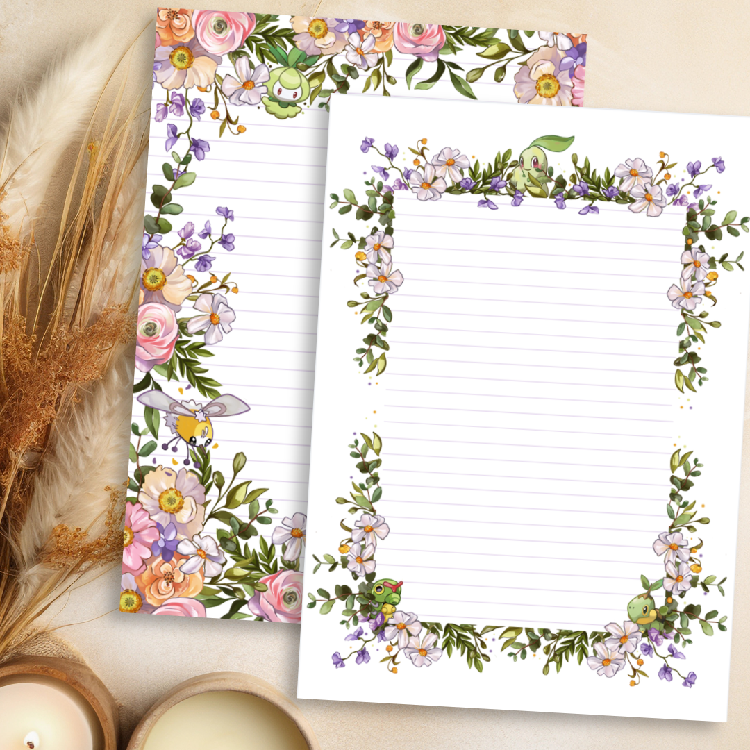 Pkmn Writing Paper - Printable Digital Download