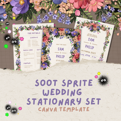 Soot Gremlin Stationery - Editable Canva Template