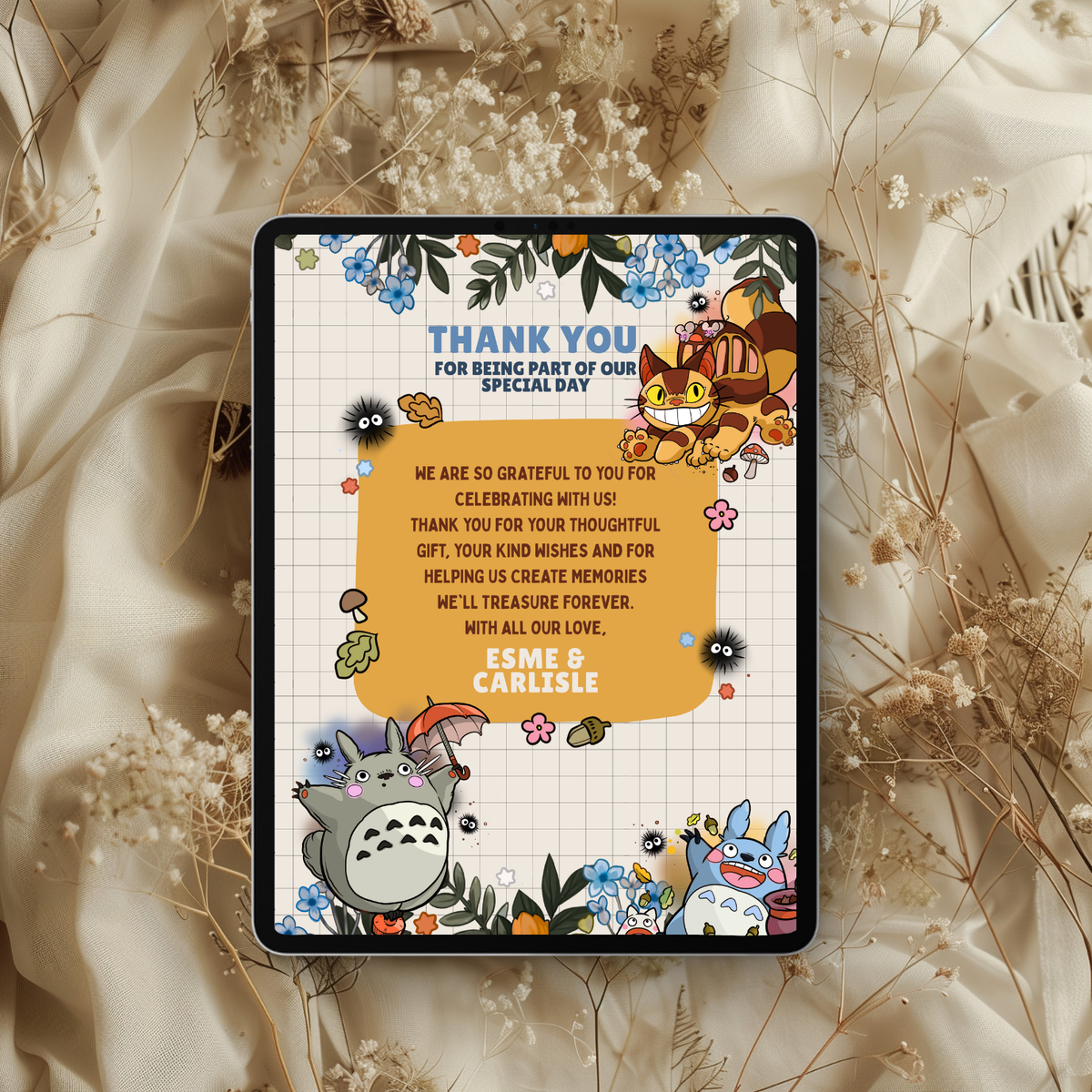 Anime Wedding Stationery - Editable Canva Template