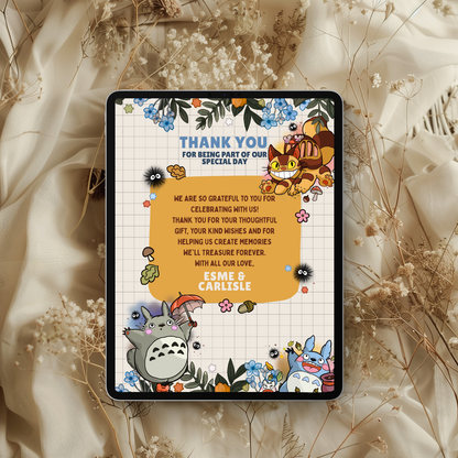 Anime Wedding Stationery - Editable Canva Template