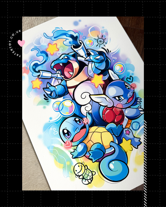Water Starters A4 Giclee Print