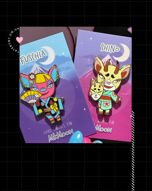 AC Enamel Pins - Fuchsia and Shino