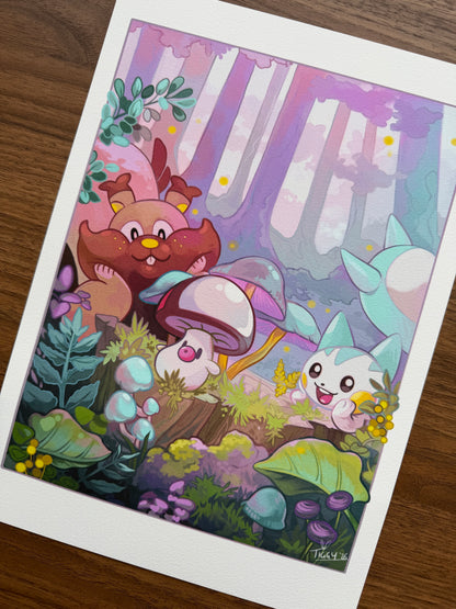 Squirrel Gang A4 Giclee Print