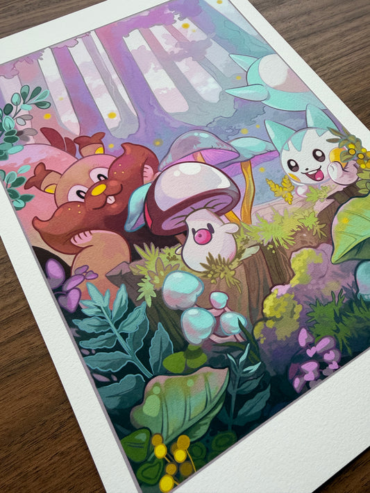 Squirrel Gang A4 Giclee Print