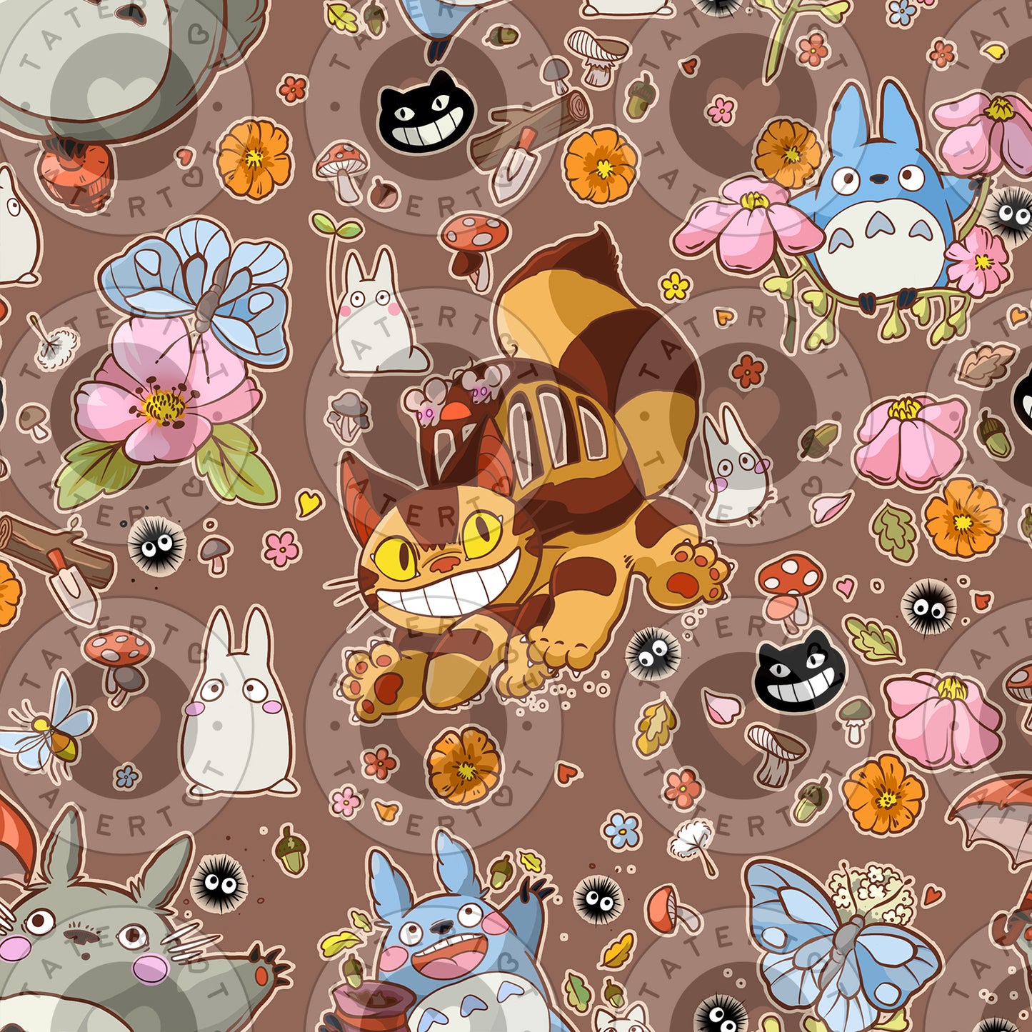Forest Friends - Seamless Digital Repeat Pattern