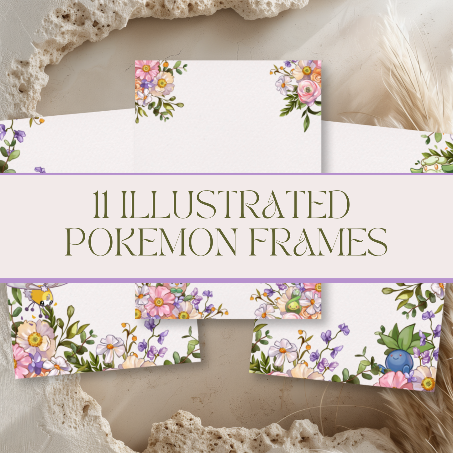 Pkmn 11 Printable Paper Designs -  Digital Download