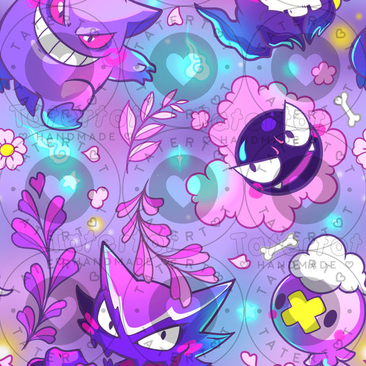 Ghosties - Seamless Digital Repeat Pattern