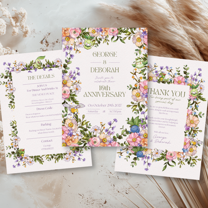 Pkmn Anniversary Invites - Editable Canva Template