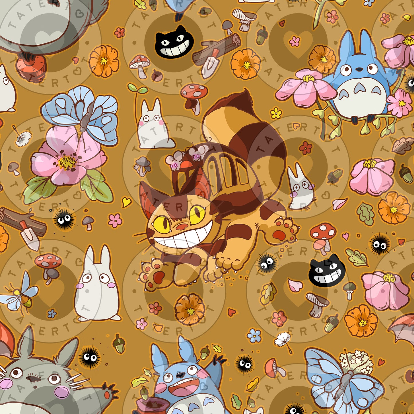 Forest Friends - Seamless Digital Repeat Pattern